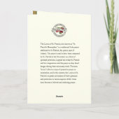 Carte de prière de la Lorica de saint Patrick (Dos)