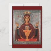 carte de prière de la Mère de Dieu - Chalice inépu (Devant)