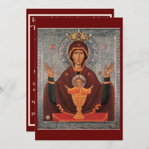 carte de prière de la Mère de Dieu - Chalice inépu
