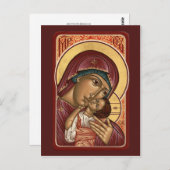 Carte de prière de la Mère de Dieu Korsun (Devant / Derrière)