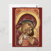 Carte de prière de la Mère de Dieu Korsun (Devant / Derrière)