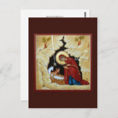 Carte de prière de la Nativité du Christ (Devant / Derrière)