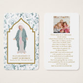 Carte de prière de la Sainte Mère Catholique Franç (Devant & derrière)