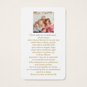 Carte de prière de la Sainte Mère Catholique Franç (Dos)