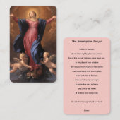 Carte de prière de la Vierge Marie (Devant / Derrière)