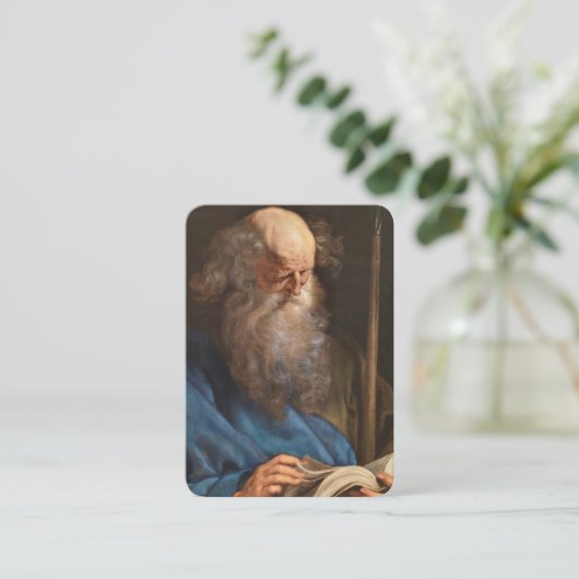 Carte de prière de l'Apôtre Saint Thomas (Debout devant)