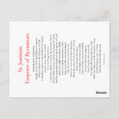 Carte de prière de l'empereur saint Justinien de B (Dos)