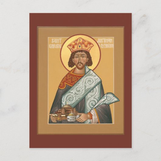 Carte de prière de l'empereur saint Justinien de B (Devant)