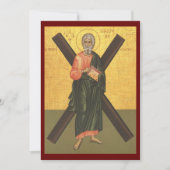 Carte de prière de l'icône Saint-André-l'Apôtre (Devant)