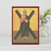 Carte de prière de l'icône Saint-André-l'Apôtre (Debout devant)