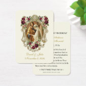 Carte de prière de mariage catholique à motif flor (Bureau)