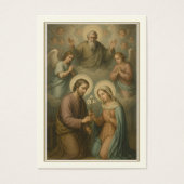 Carte de prière de mariage catholique de fiançaill (Devant)