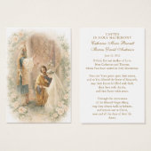 Carte de prière de mariage catholique Fiançailles  (Devant & derrière)