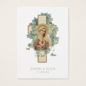 Carte de prière de mariage catholique Immaculée Ma (Devant)