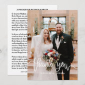 Carte de prière de mariage catholique remerciement (Devant / Derrière)