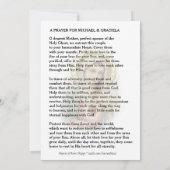 Carte de prière de mariage catholique | Superposit (Dos)