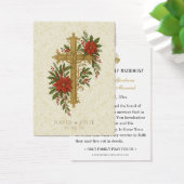 Carte de prière de mariage de Noël avec croix (Bureau)