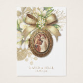 Carte de prière de mariage floral catholique (Devant)