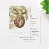 Carte de prière de mariage floral catholique (Bureau)