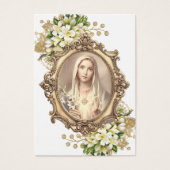 Carte de prière de mariage florale catholique (Devant)