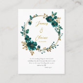 Carte de prière de mariage orthodoxe aux fleurs de (Devant)