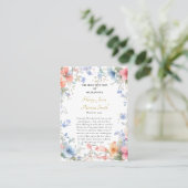 Carte de prière de mariage orthodoxe aux fleurs pr (Debout devant)