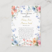 Carte de prière de mariage orthodoxe aux fleurs pr (Devant)