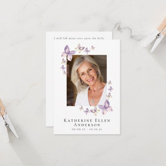 Carte de prière de mémorial de funérailles de papi (Devant/Arrière en situation)