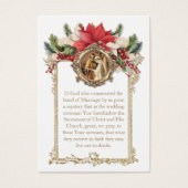 Carte de prière de Noël pour mariage catholique (Devant)