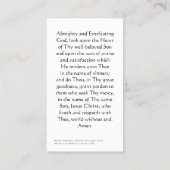 Carte de prière de peinture de coeur sacré (Dos)