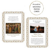 Carte de prière de photo de mariage catholique rom