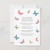 Carte de prière de poème de prière funéraire de pa (Dos)