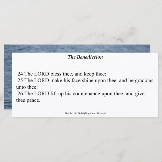 Carte de prière de prédiction (Devant / Derrière)