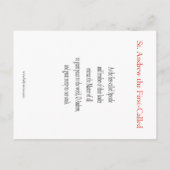 Carte de prière de saint André (Dos)