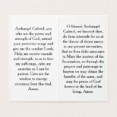 Carte de prière de Saint Gabriel l'Archange (Inside Unfolded)