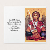 Carte de prière de saint Michel Archange (Outside Unfolded)