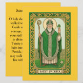 Carte de prière de saint Patrick (Devant / Derrière)