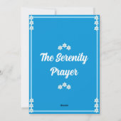 Carte de prière de sérénité (Dos)