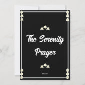 Carte de prière de sérénité (Dos)