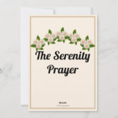 Carte de prière de sérénité (Dos)