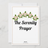Carte de prière de sérénité (Dos)