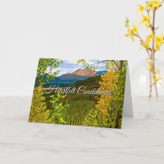 Carte de prière de sérénité avec vert jaune (Fleur jaune)
