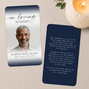 Carte de prière de souvenir de funérailles