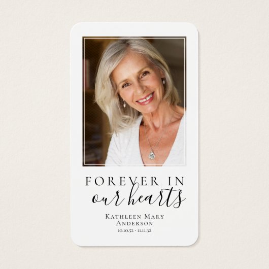 Carte de prière de souvenir photo papillon (Dos)