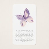 Carte de prière de souvenir photo papillon (Devant)