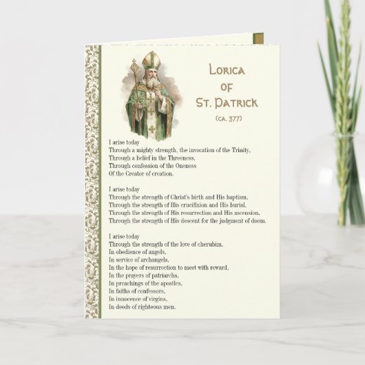 Carte de prière de St Patrick (Devant)