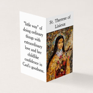 Carte de prière de Ste Thérèse de Lisieux