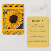 Carte de prière de tournesol (Devant / Derrière)