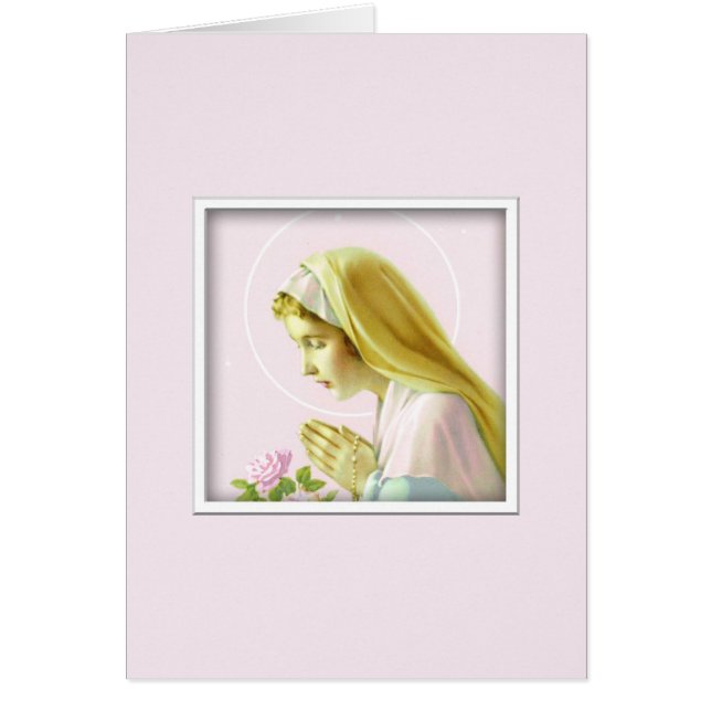 Carte de prière de Vierge Marie (Devant)