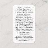 Carte de prière de visite (Dos)